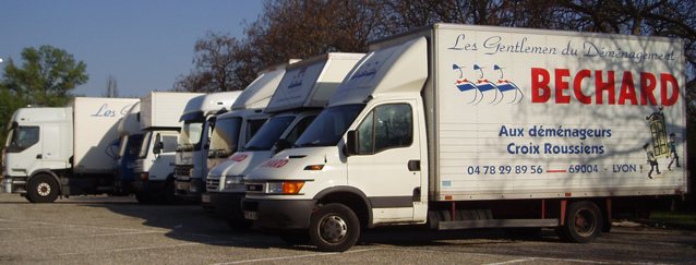 Camions de déménagement Béchard transports à Lyon